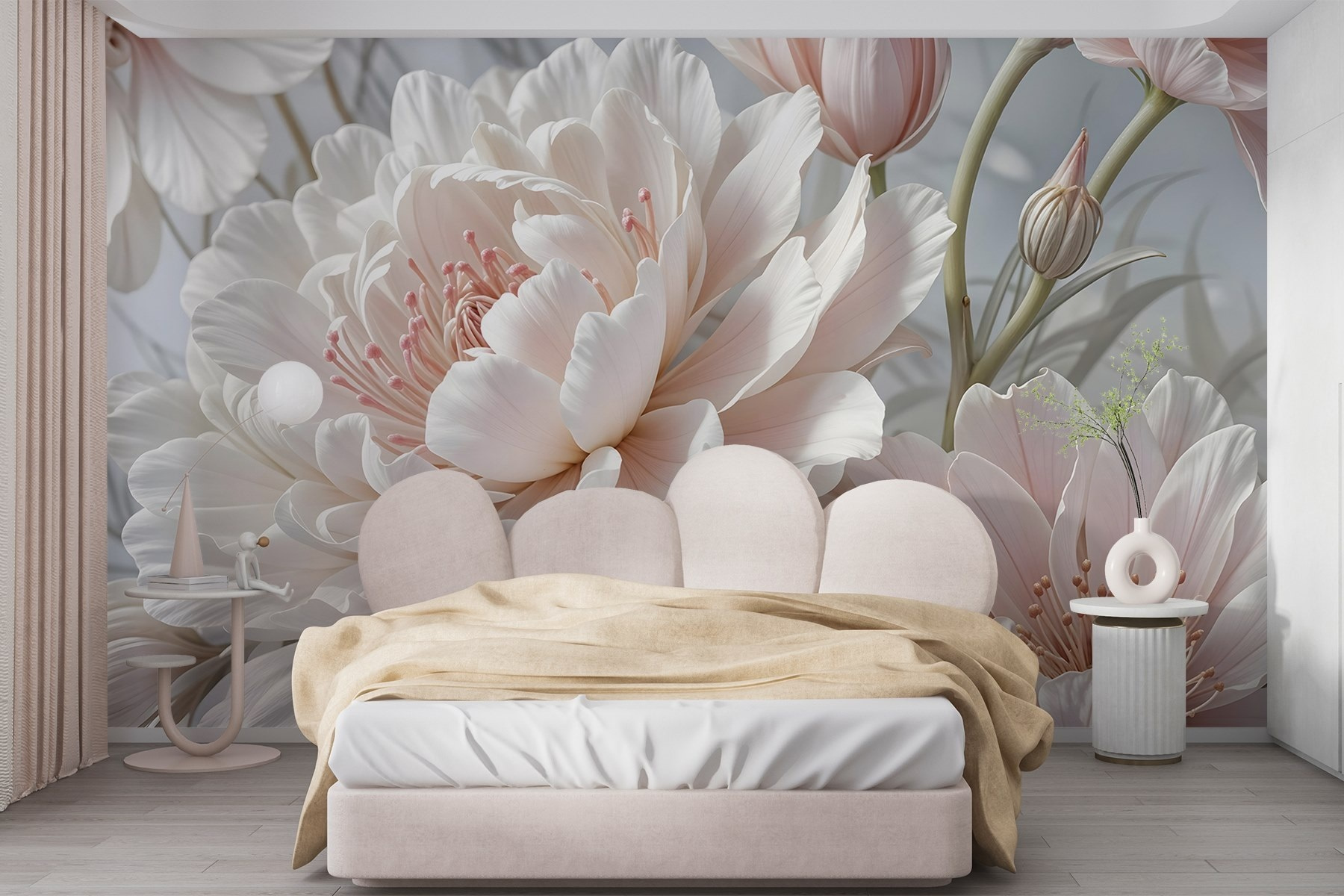 Delicate blooms in soft hues