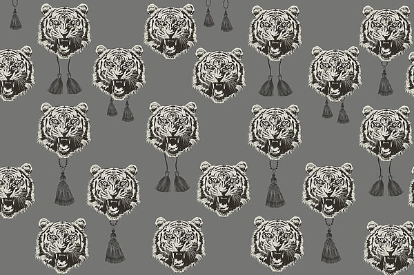 Muster von Tigerköpfen Muster von Tigerköpfen
