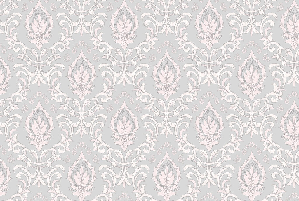 Tapete mit rosa und weißen Motiven Tapete mit rosa und weißen Motiven