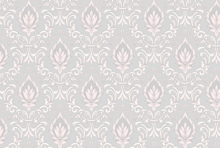 Tapete mit rosa und weißen Motiven