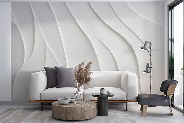 White surface with wavy lines