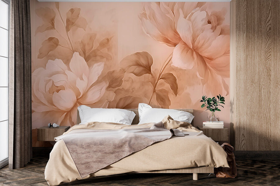 Malerei von Blumen und Blättern