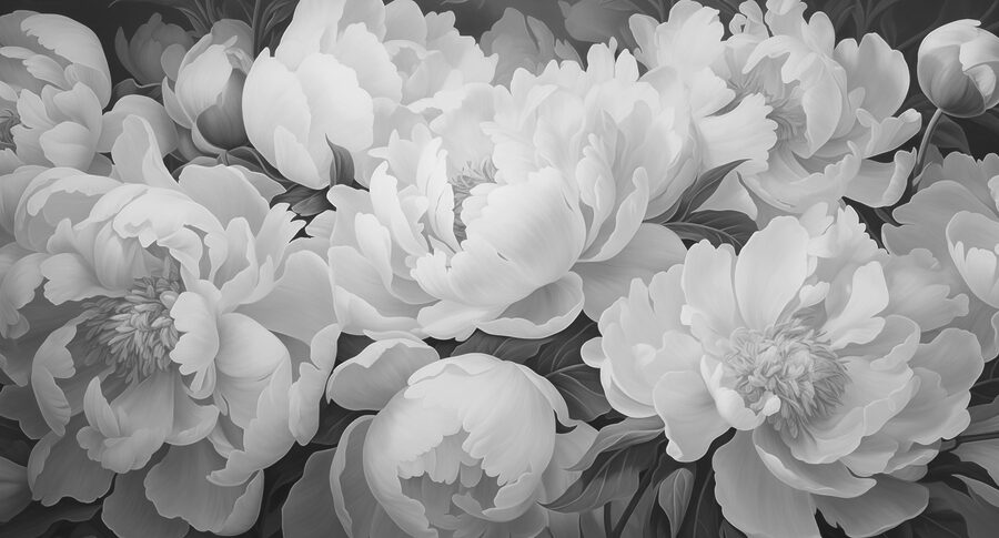 Fototapeten Gruppe von weißen Blumen – Bild 4