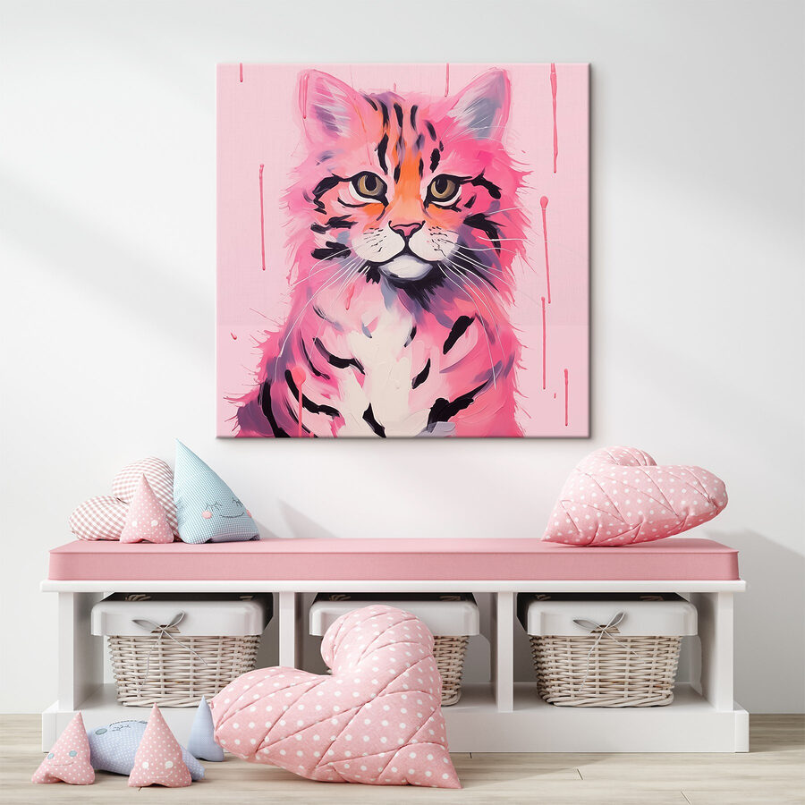 Gemälde einer Katze Gemälde einer Katze