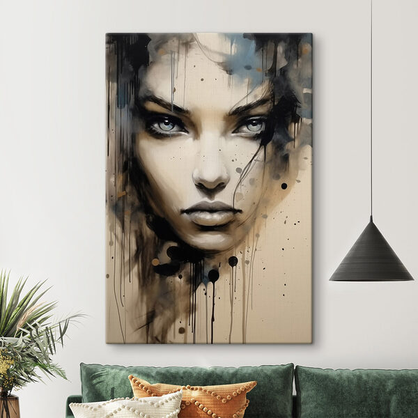 Wandbilder Gemälde eines Frauengesichts (Artikelnummer: s41670) Wandbilder Wandbilder Gemälde eines Frauengesichts (Artikelnummer: s41670)