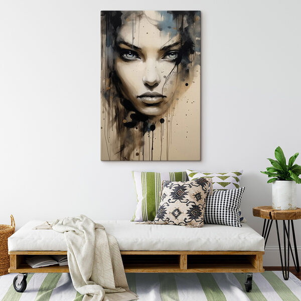 Painting of a woman's face