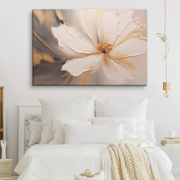 Gemälde einer weißen Blume Gemälde einer weißen Blume