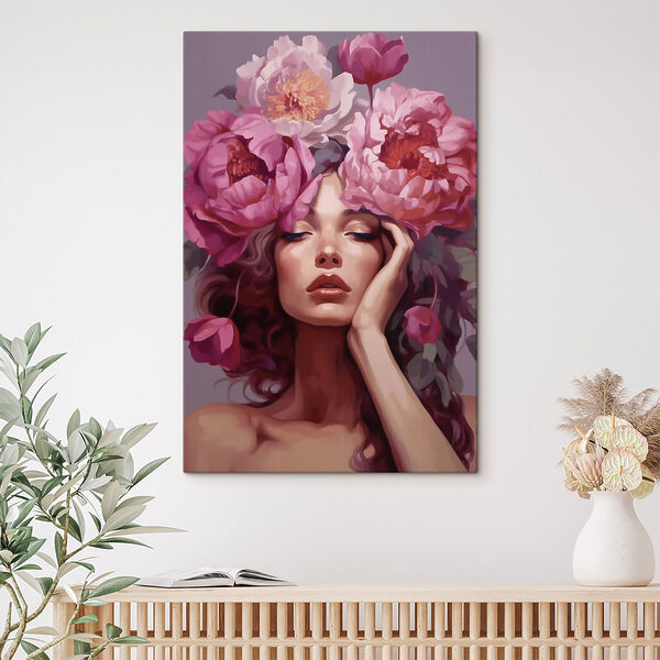 Wandbilder Wandbilder Frau mit Blumen auf dem Kopf (Artikelnummer: s41682)