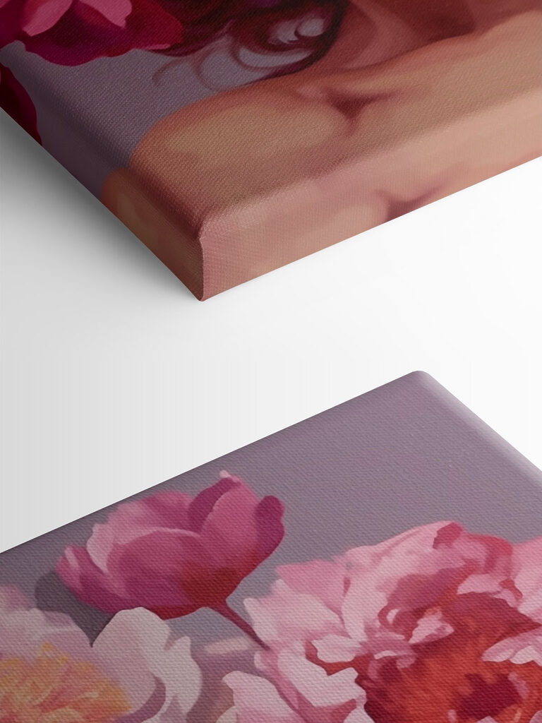 Woman with flowers on her head Woman with flowers on her head