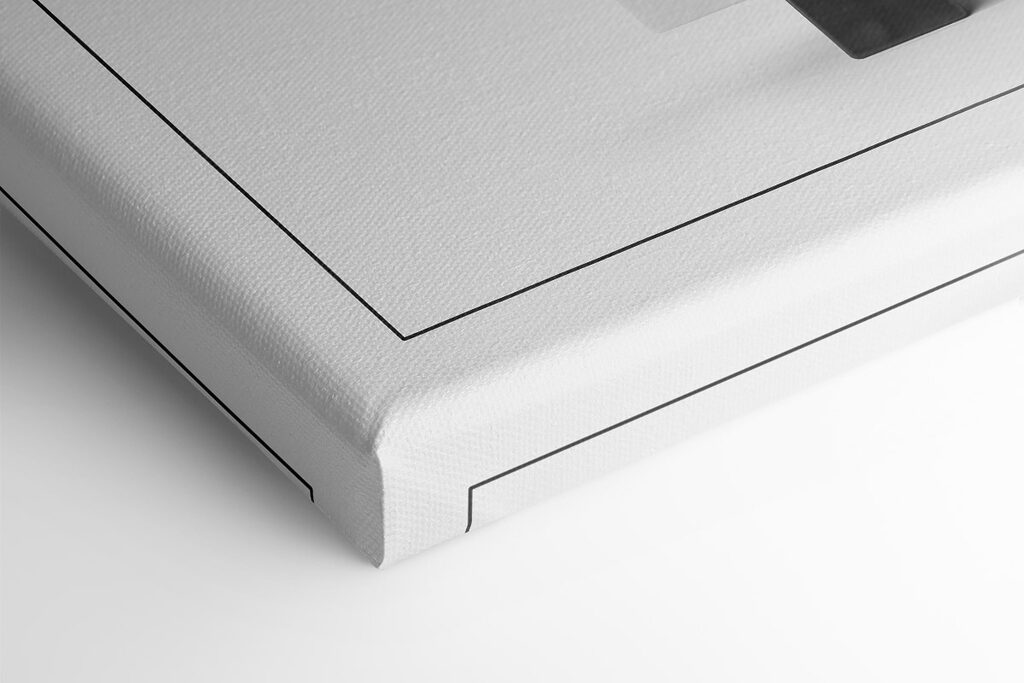 Black and white cubes stacked together