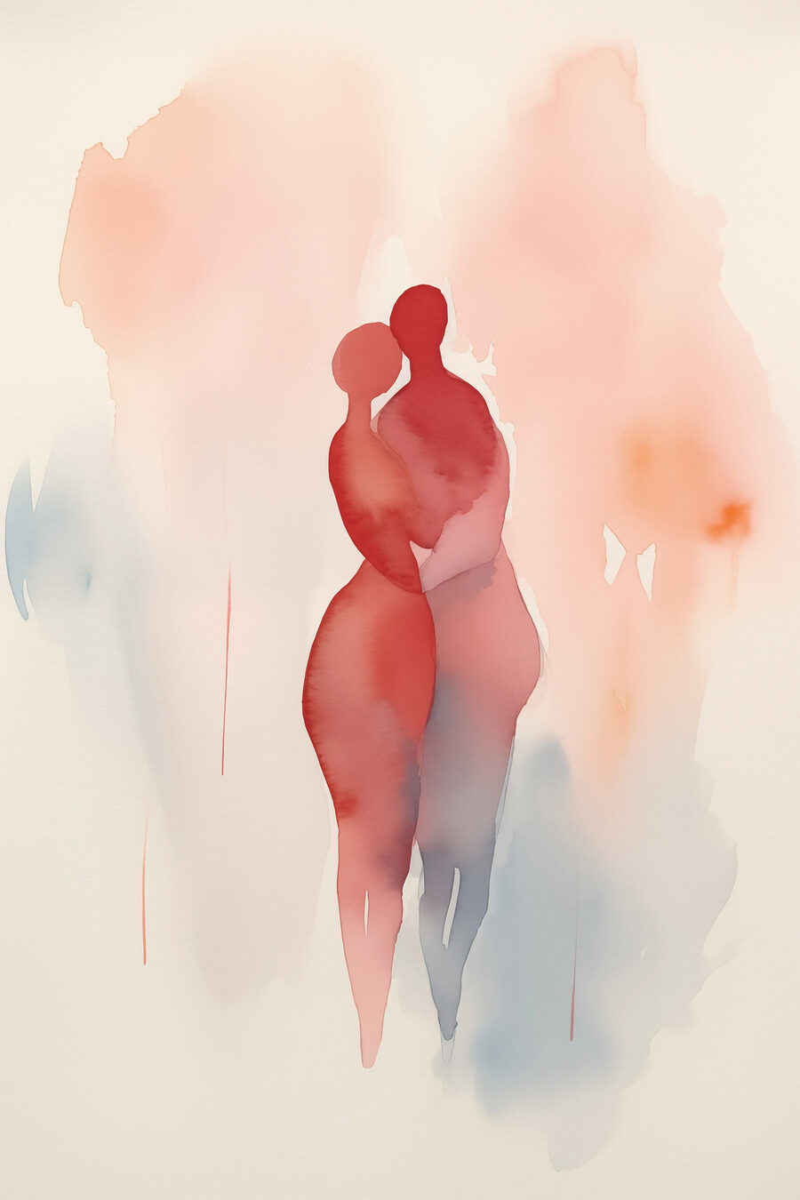 Aquarell von zwei Personen