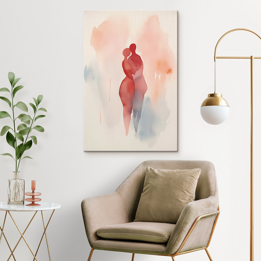 Aquarell von zwei Personen