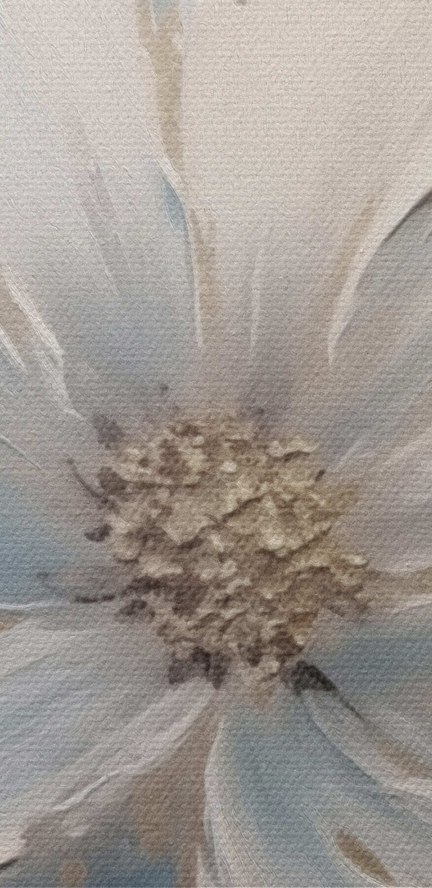 Gemälde einer weißen Blume