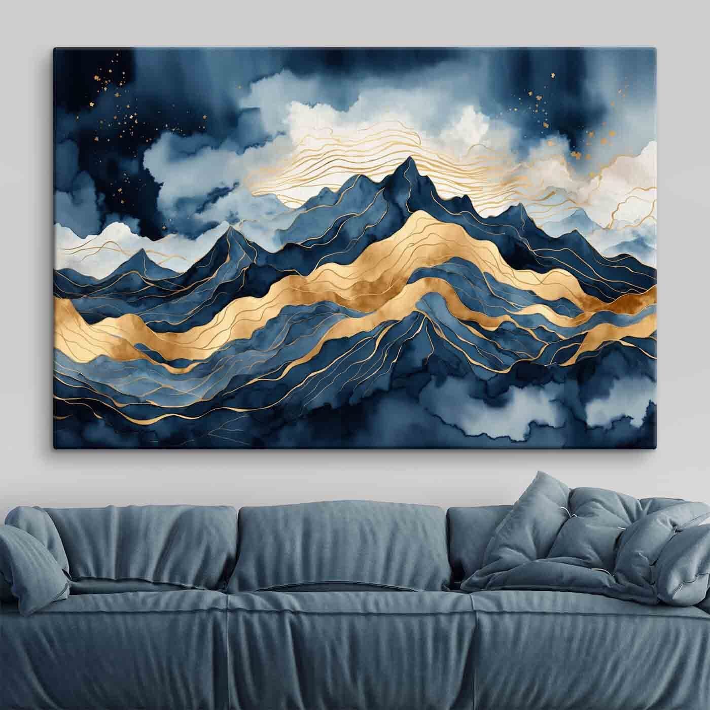 Majestic mountains beneath a cloudy sky Majestic mountains beneath a cloudy sky