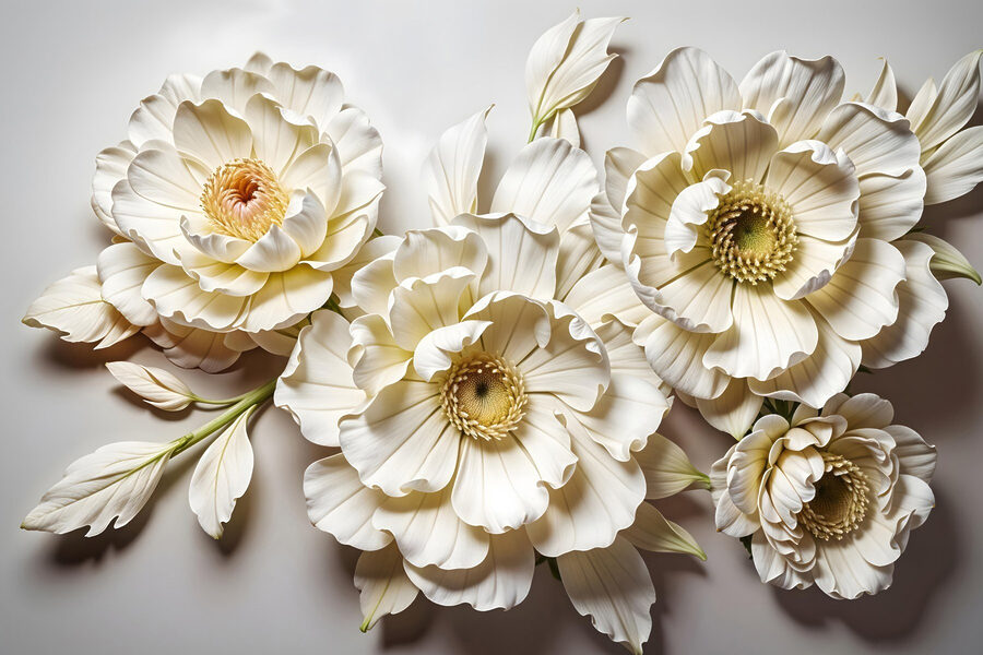 Gruppe von weißen Blumen