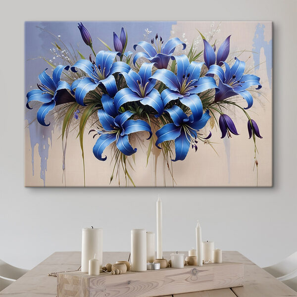 Gruppe von blauen Blumen Gruppe von blauen Blumen