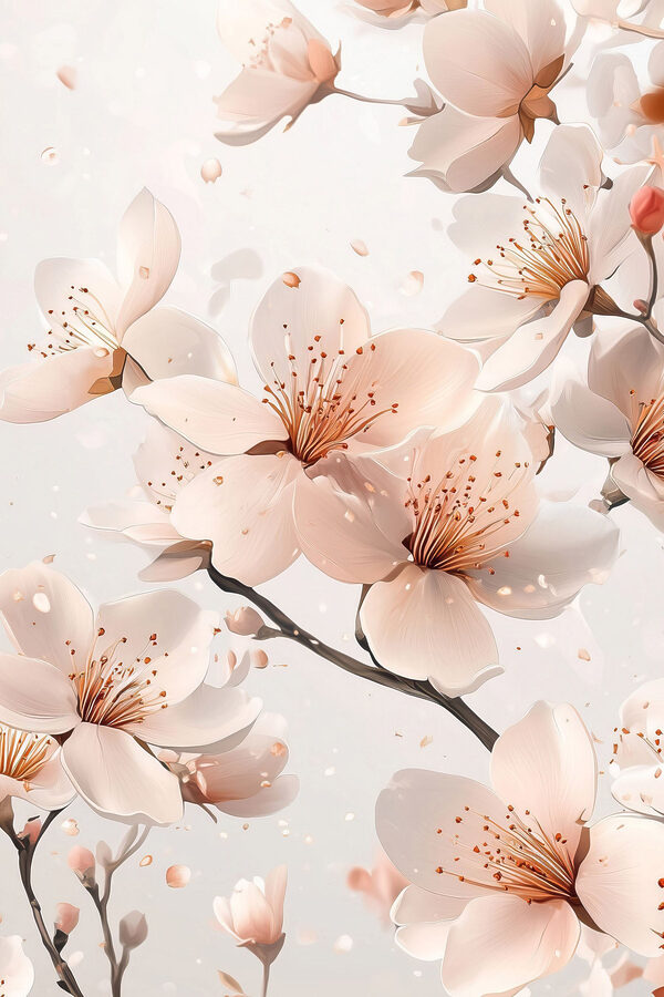 Delicate blossoms in soft hues