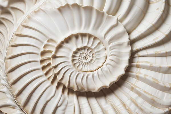 Elegantes, spiralförmiges Muschelmuster, wunderschön dargestellt. Elegantes, spiralförmiges Muschelmuster, wunderschön dargestellt.