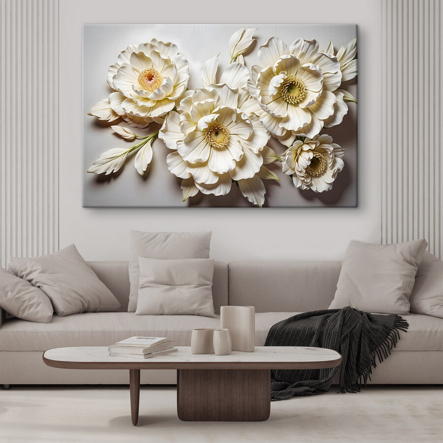 Gruppe von weißen Blumen