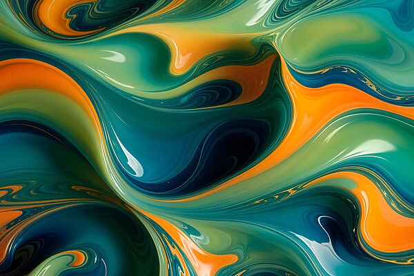 Colorful swirls of paint Colorful swirls of paint