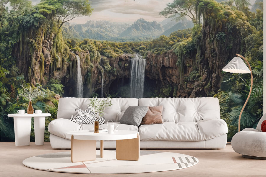 Wasserfall in einem Wald Wasserfall in einem Wald