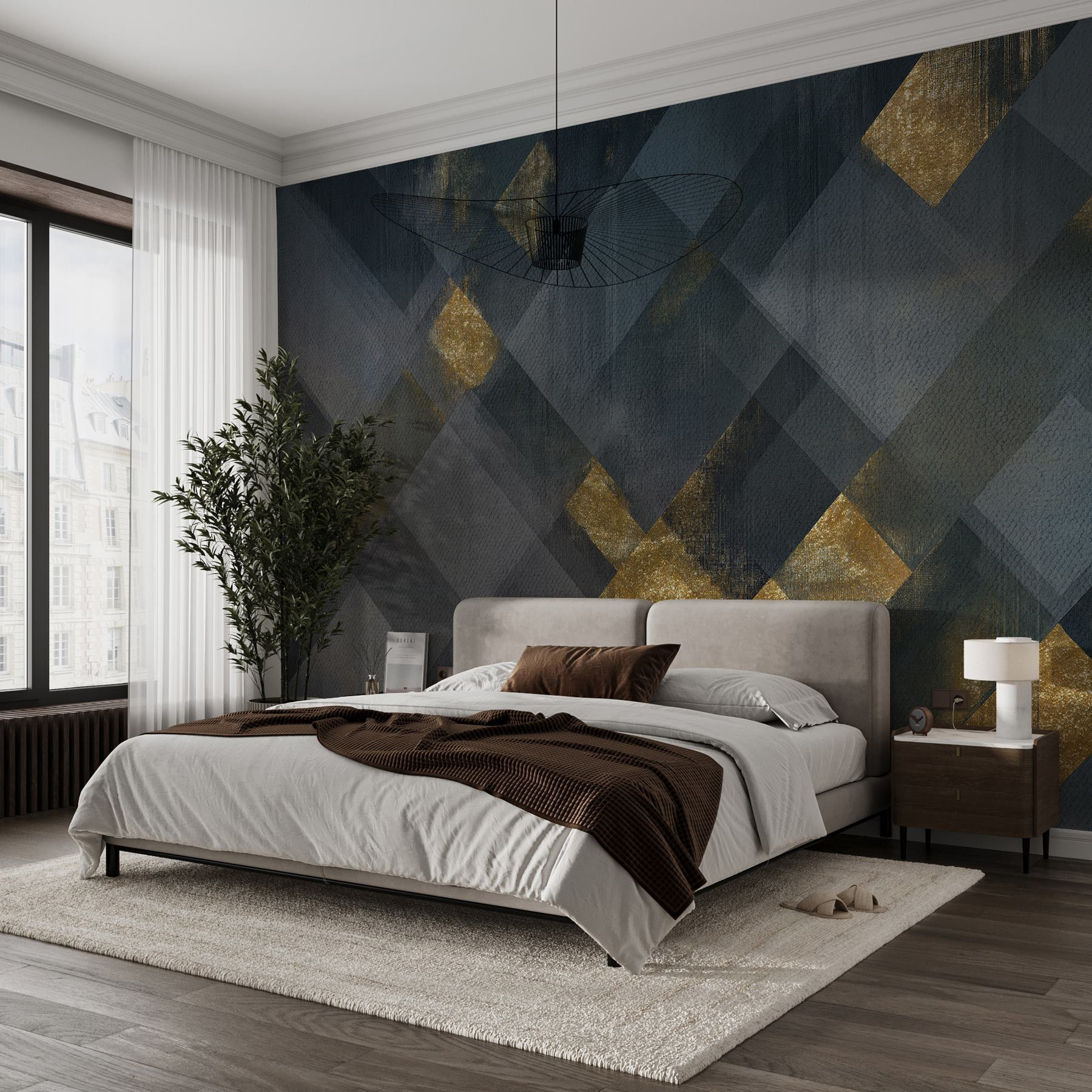 Abstract geometric pattern with texture