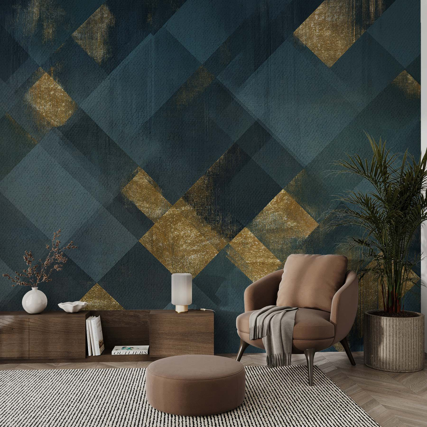 Artistic geometric pattern with contrast