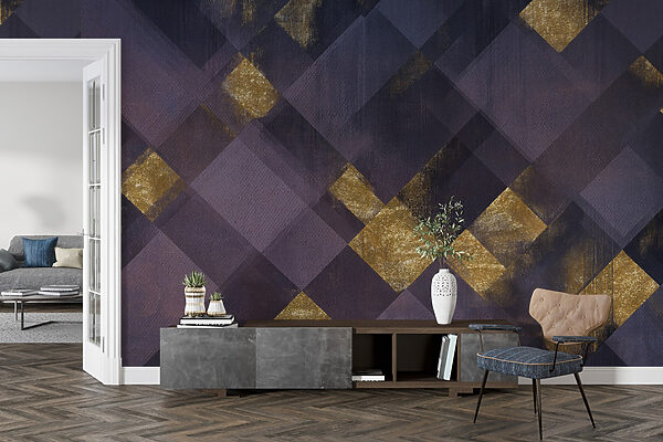 Abstract geometric shapes in dark tones