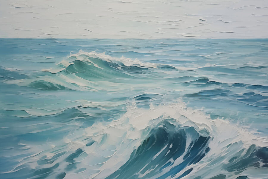 Gemälde einer Welle