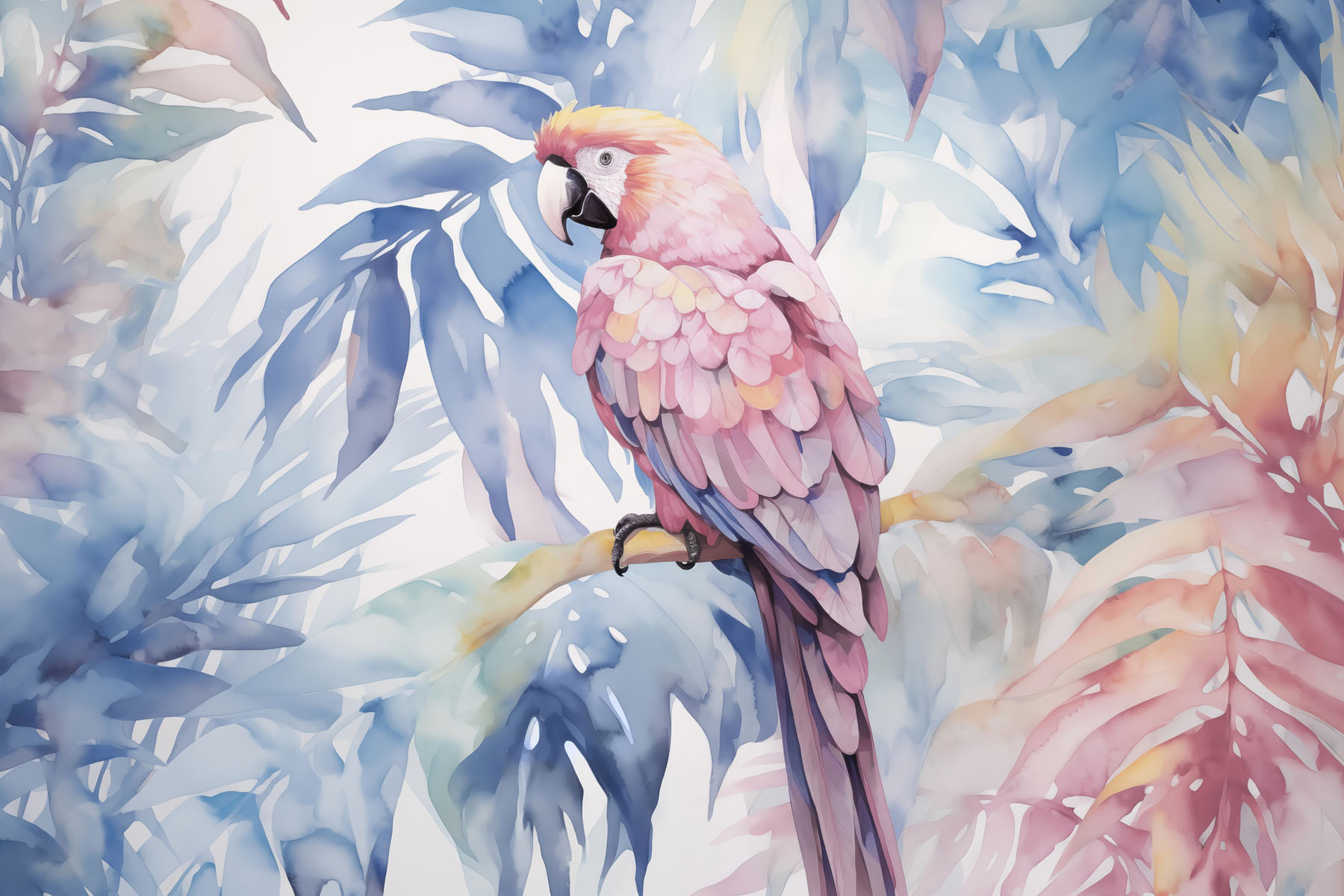 Colorful bird on a branch