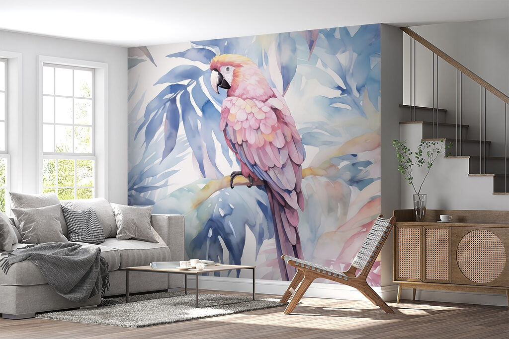 Colorful bird on a branch