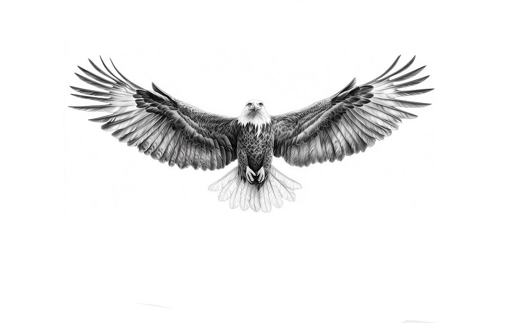 Schwarz-Weiß-Bild eines fliegenden Vogels Schwarz-Weiß-Bild eines fliegenden Vogels