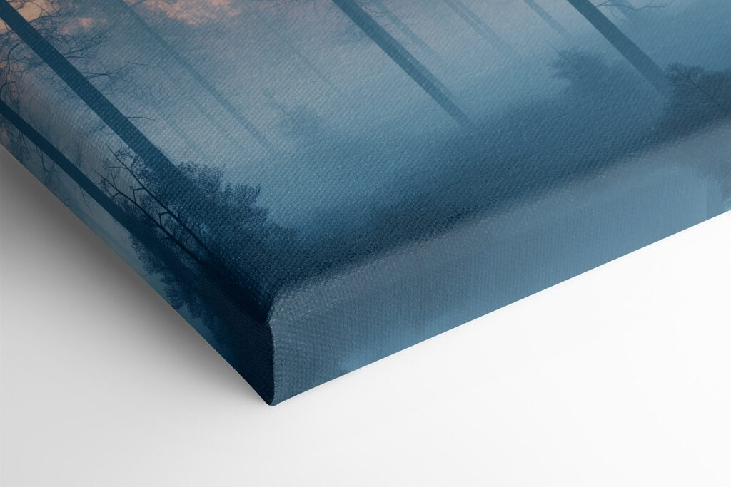 Foggy forest with trees Foggy forest with trees