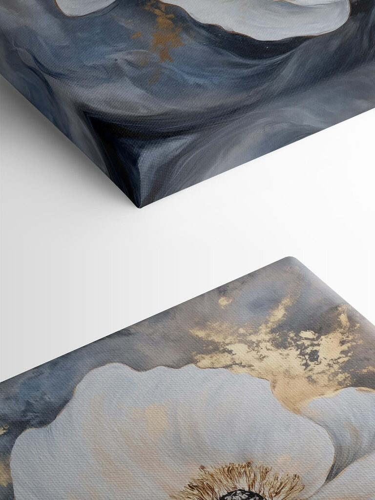 Painting of white flowers Painting of white flowers