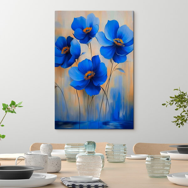 Wandbilder Wandbilder Malerei von blauen Blumen (Artikelnummer: s41818)