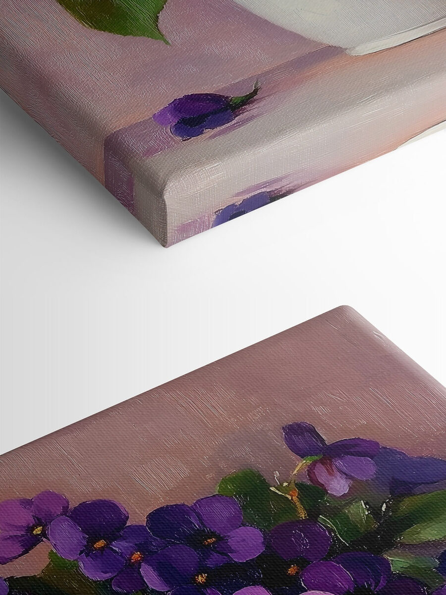 Topf mit lila Blumen Topf mit lila Blumen