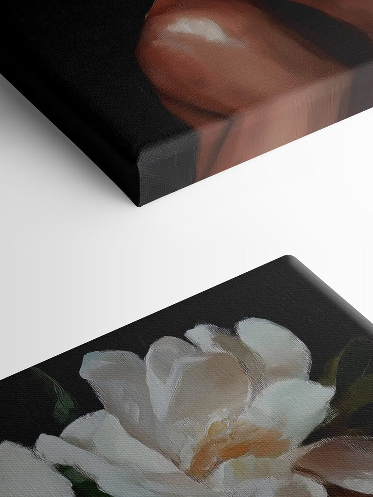 Woman with flowers in her hair