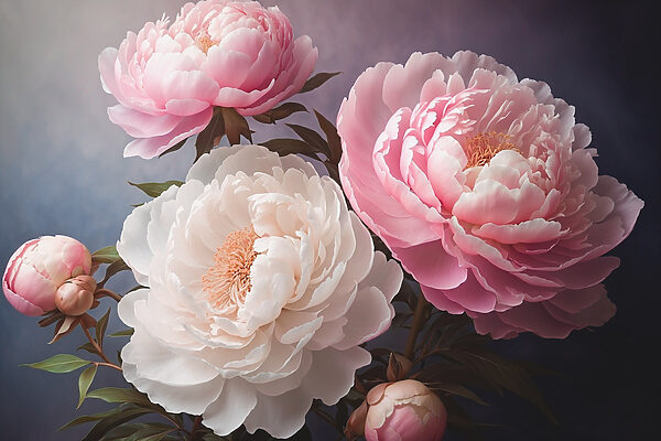 Gruppe von rosa und weißen Blumen Gruppe von rosa und weißen Blumen