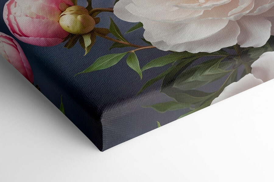 Gruppe von rosa und weißen Blumen