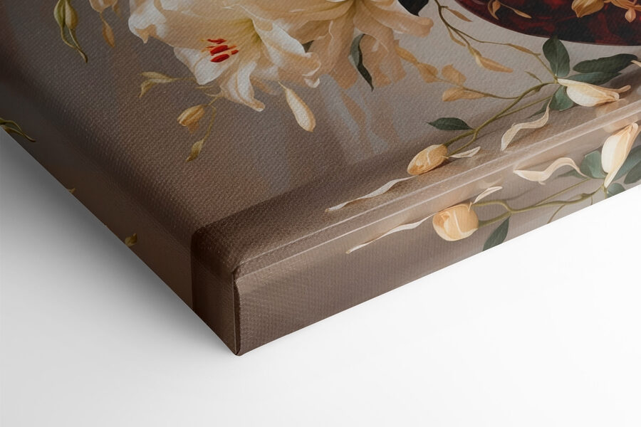 Vase mit weißen Blumen
