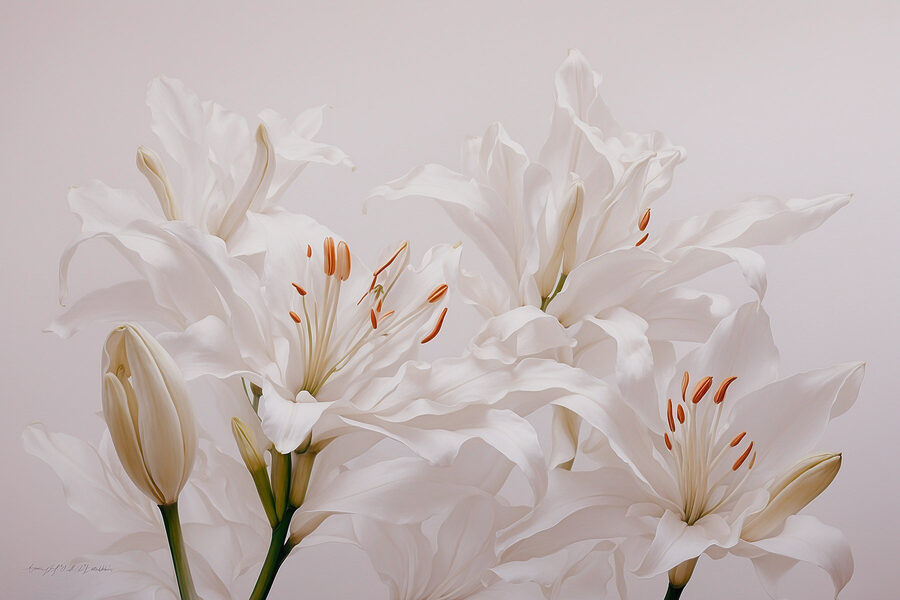 Gruppe von weißen Blumen Gruppe von weißen Blumen