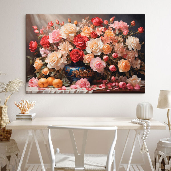 Vase mit Blumen und Früchten Vase mit Blumen und Früchten