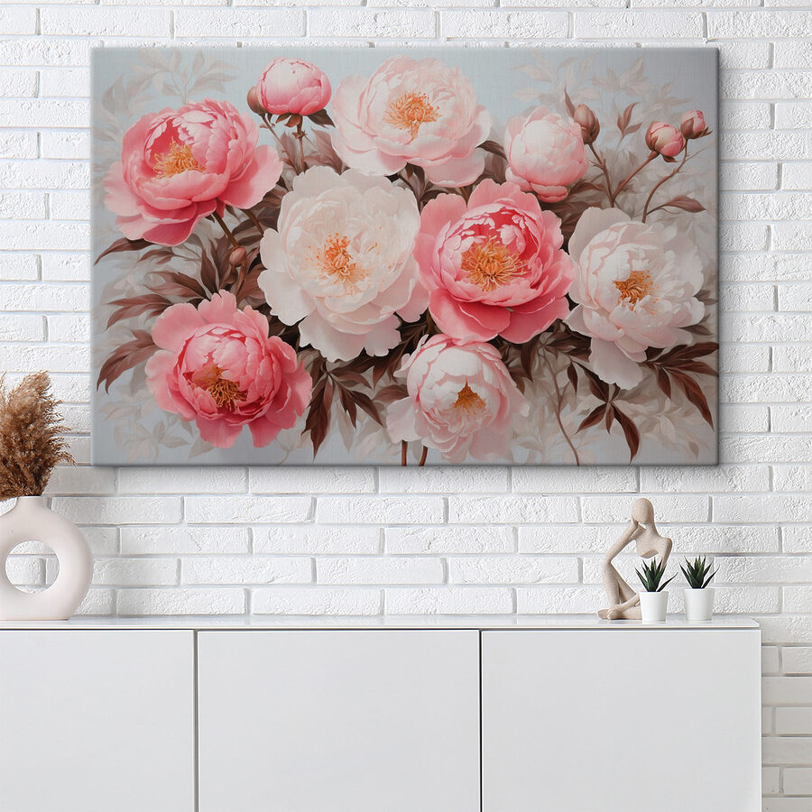 Gruppe von rosa und weißen Blumen