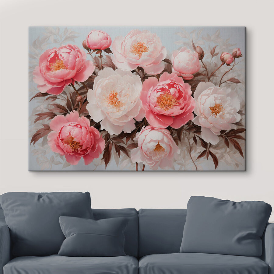 Gruppe von rosa und weißen Blumen