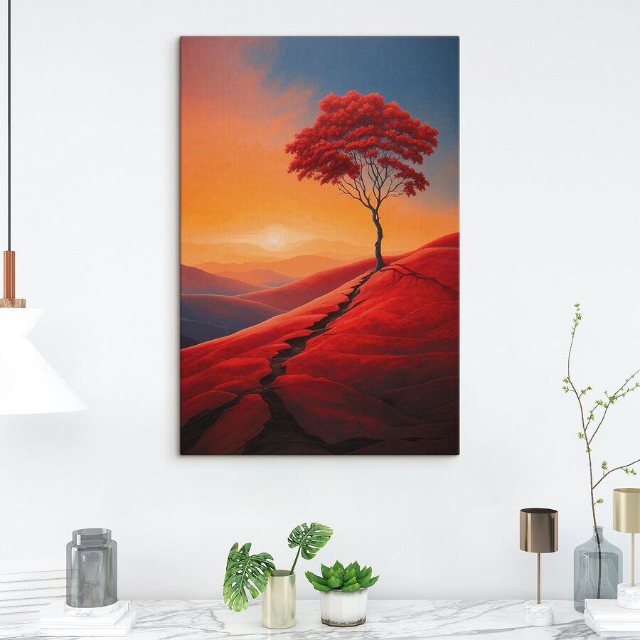 Baum auf einem Hügel Baum auf einem Hügel