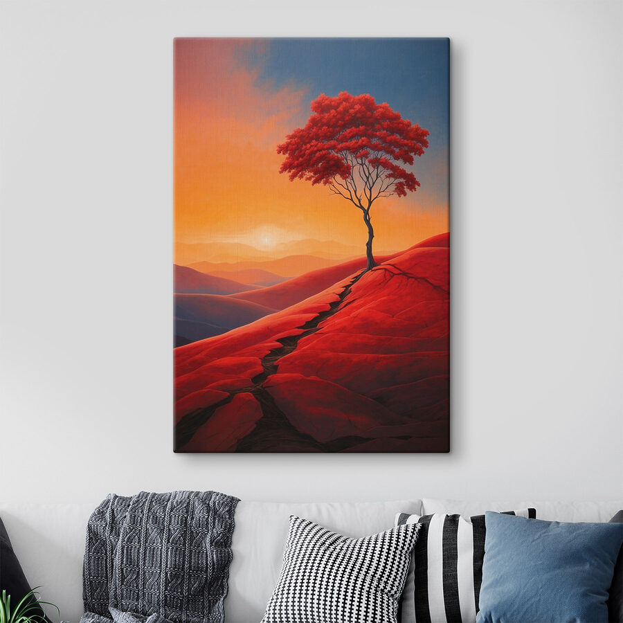 Baum auf einem Hügel Baum auf einem Hügel
