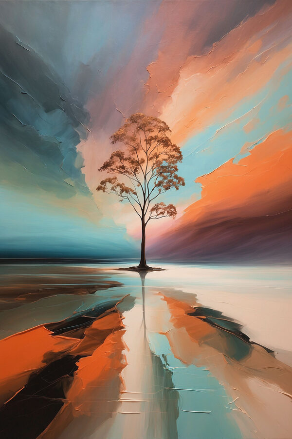 Baum inmitten eines Sees Baum inmitten eines Sees