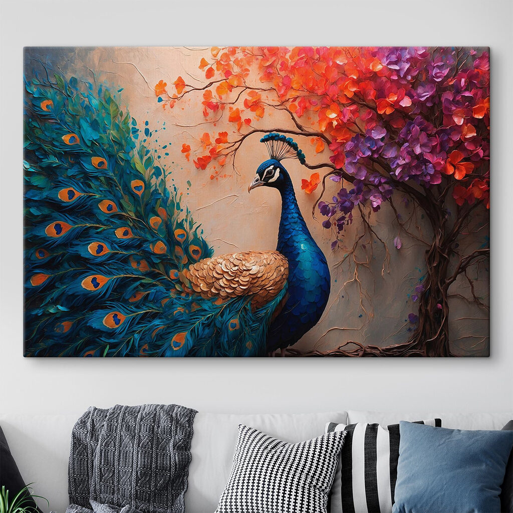 Painting of a peacock