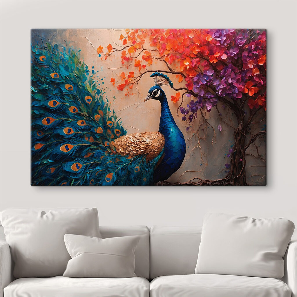 Painting of a peacock