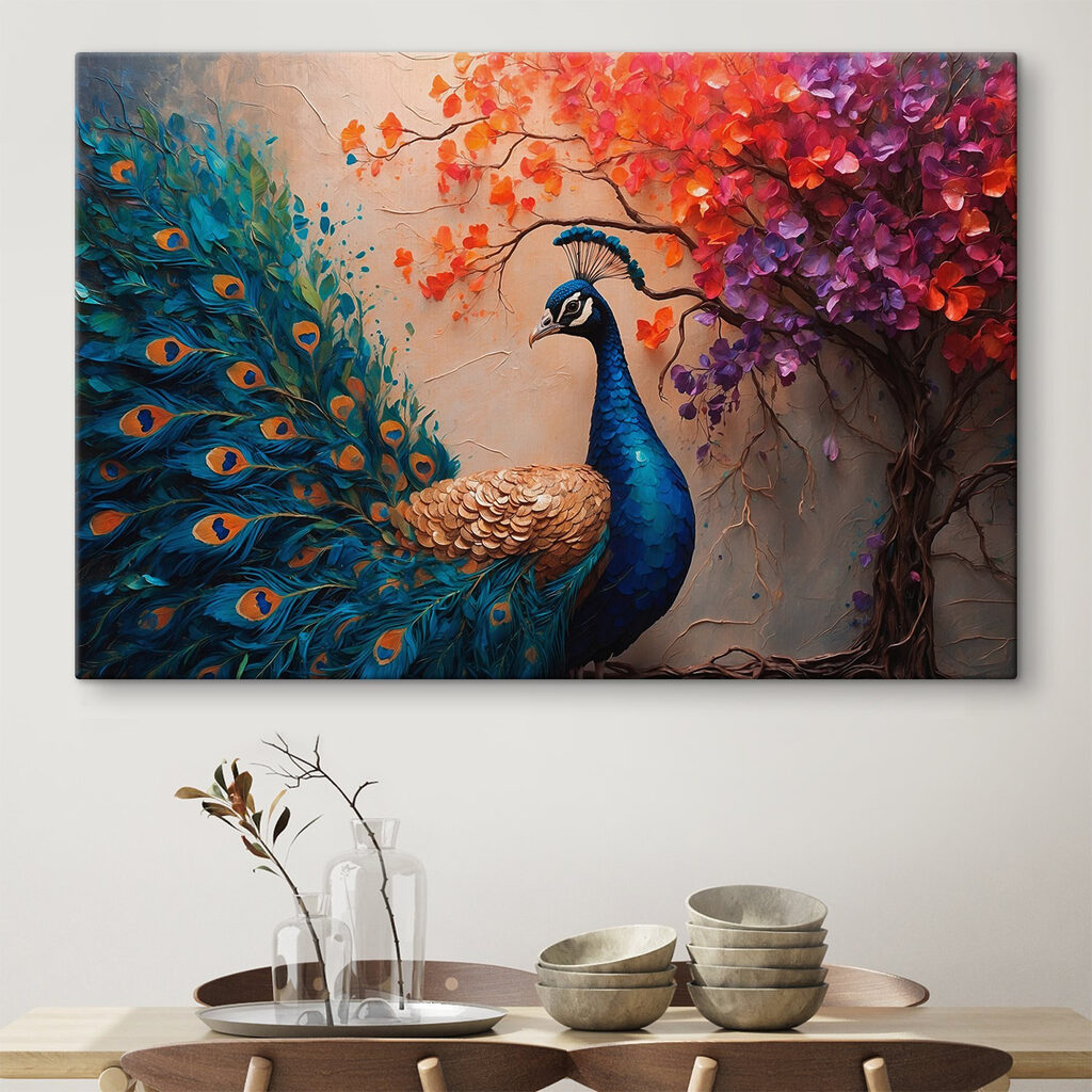 Painting of a peacock